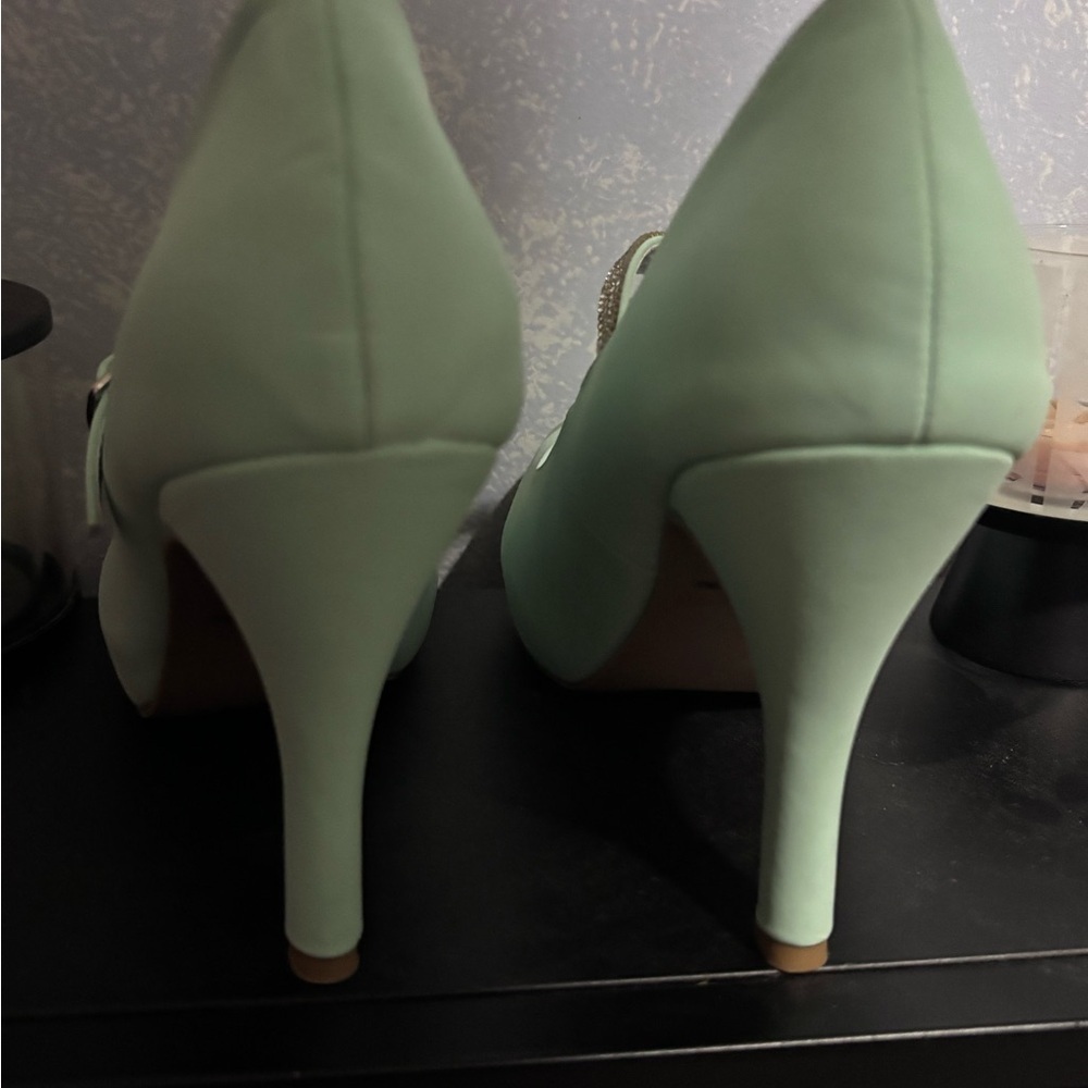 QUPID teal heels size 9 NWOT - Picture 6 of 9
